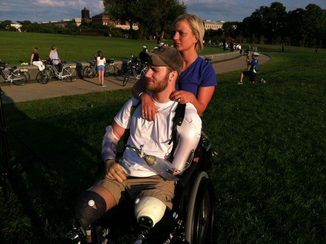wounded warrior and his angel