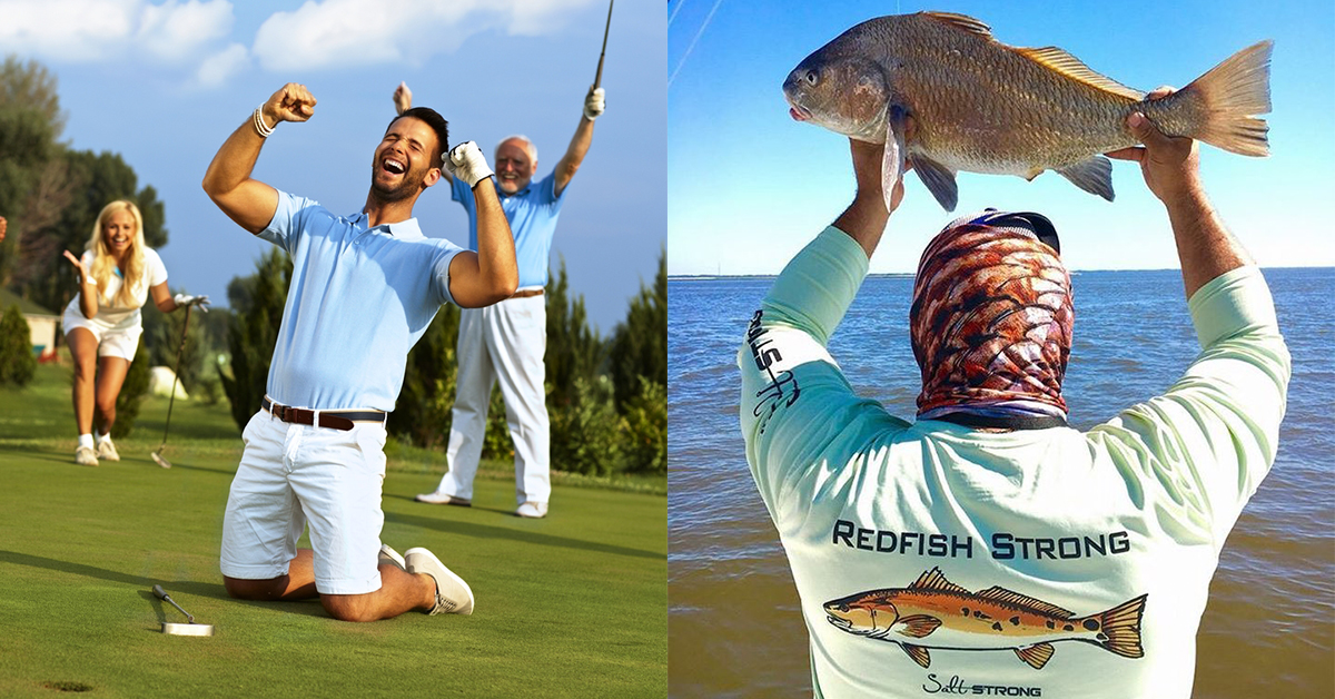 golfing vs fishing