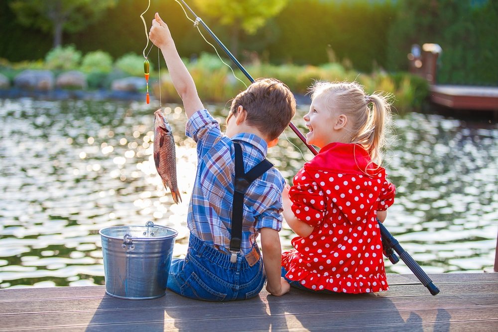 teaching kids how to fish
