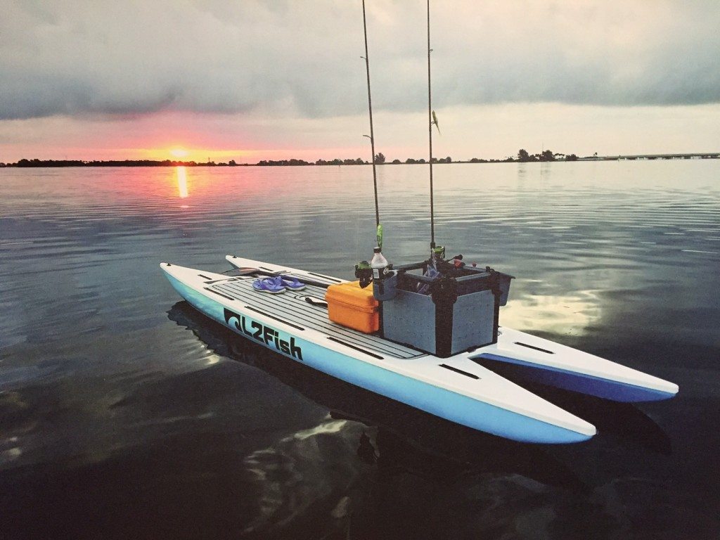 fishing kayak with catamaran