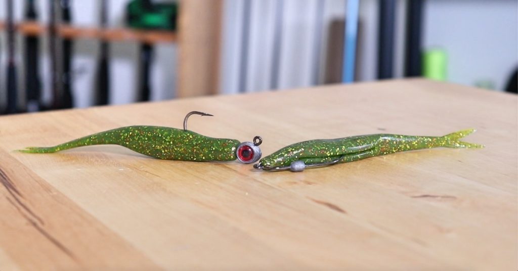 how to rig a jerk shad jig head vs weighted hook