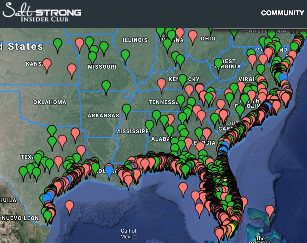 Fishing Network Reports Map