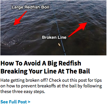 avoid big redfish breaking you off