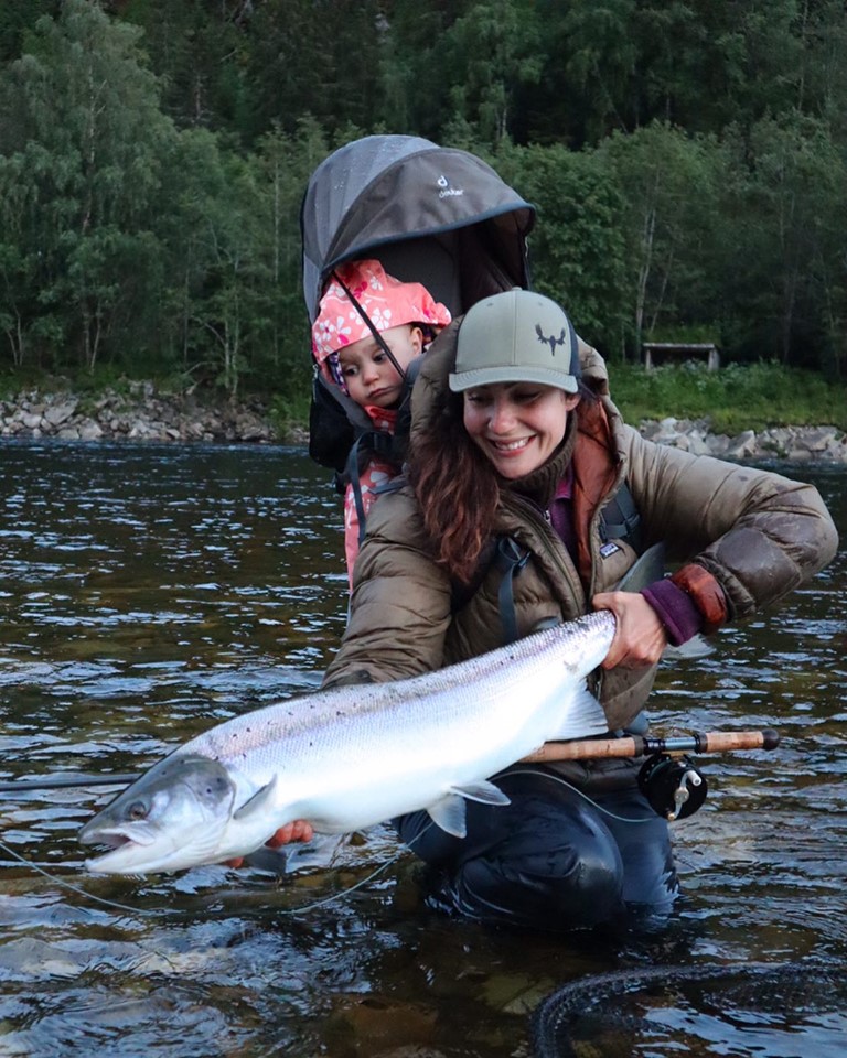 april vokey fly fishing with daughter