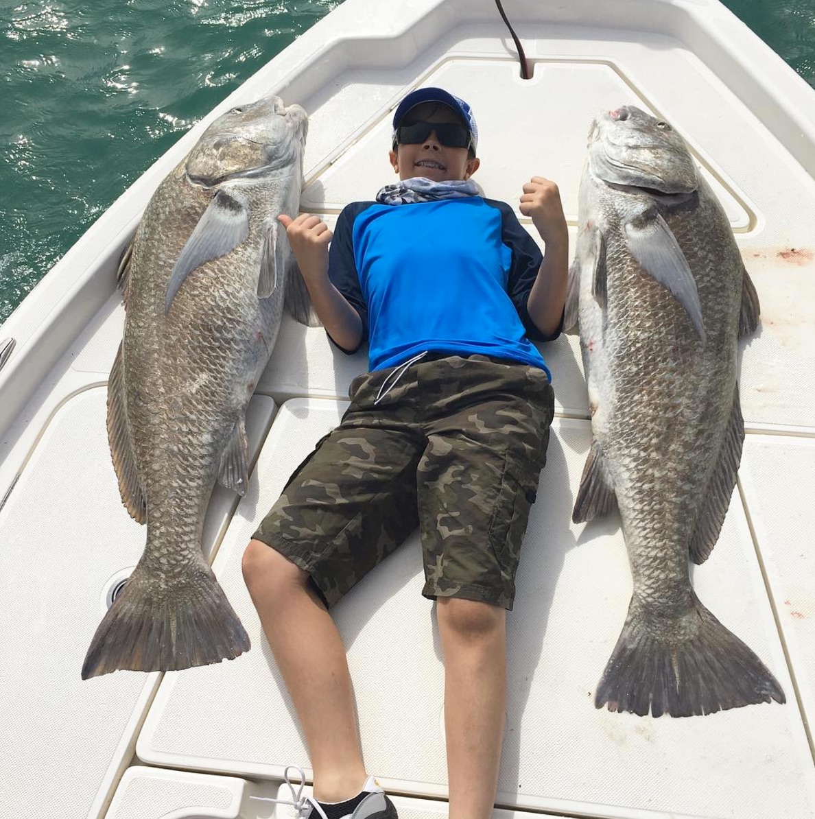 black drum off beach