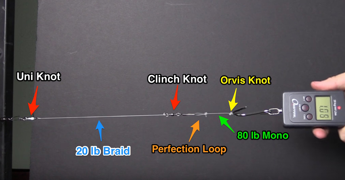Clinch Knot vs. Uni Knot braid test