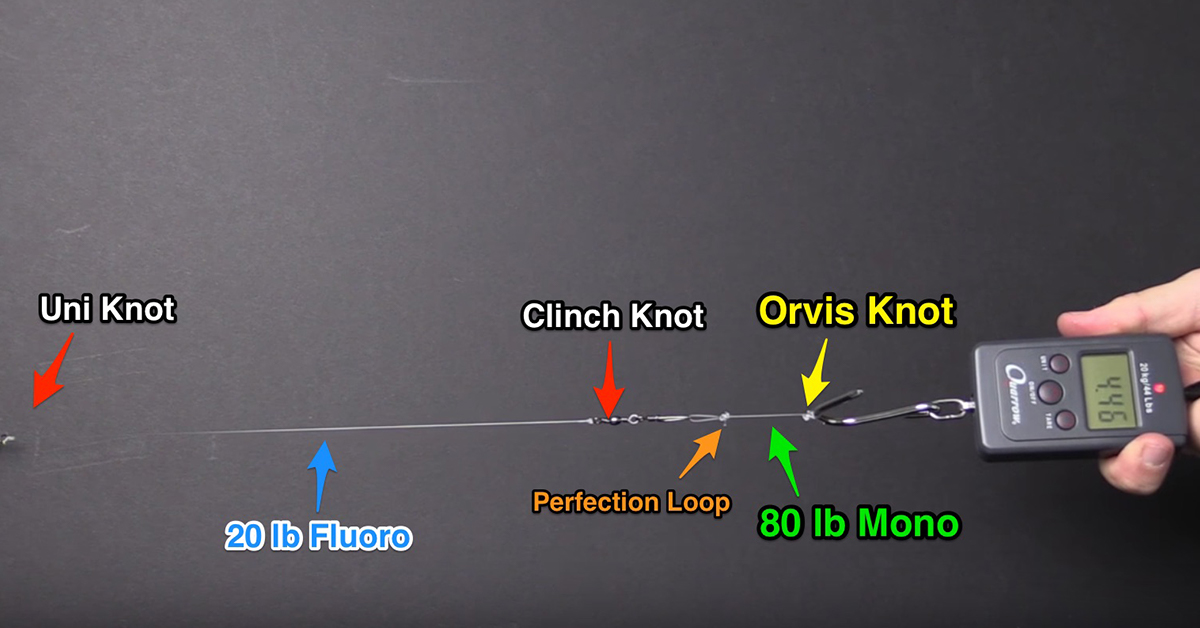 Clinch Knot vs. Uni Knot Fluorocarbon test