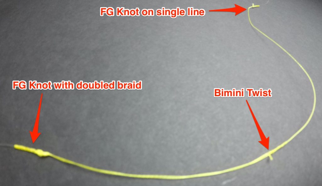 fg knot on doubled line