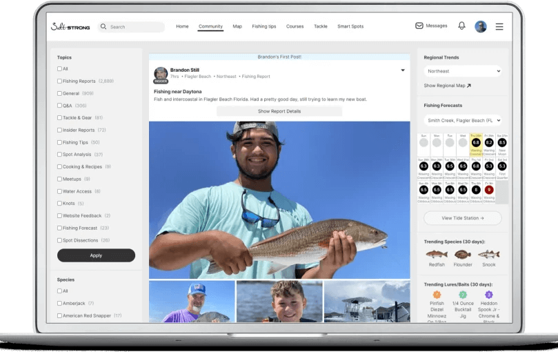 screenshot of fishing community