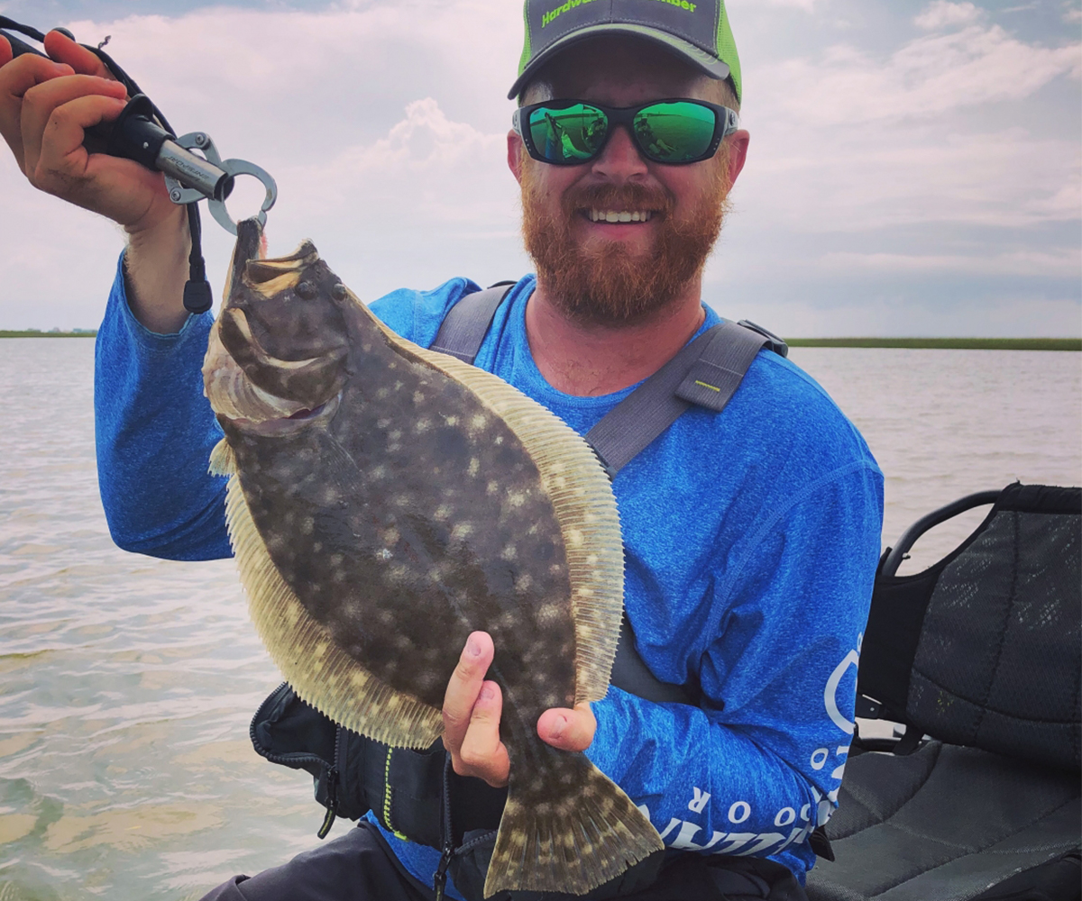 flounder fishing from a kayak