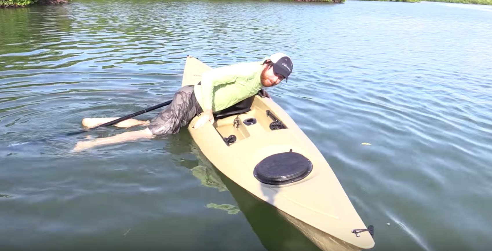 how to get back in a kayak