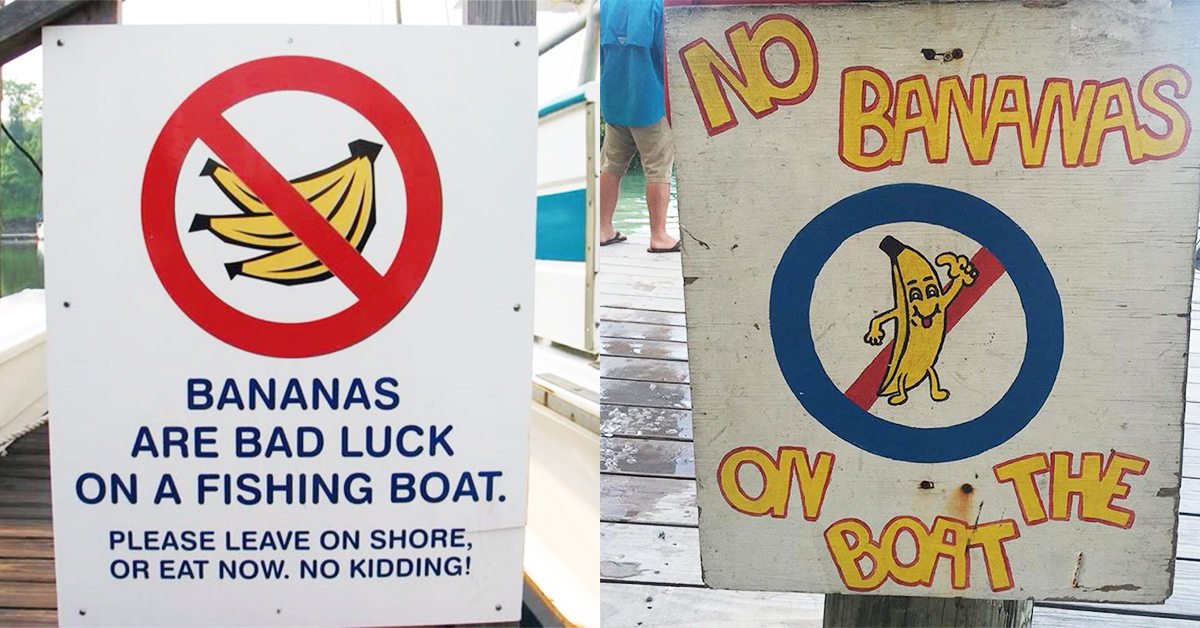 bad luck bananas on the boat fishing