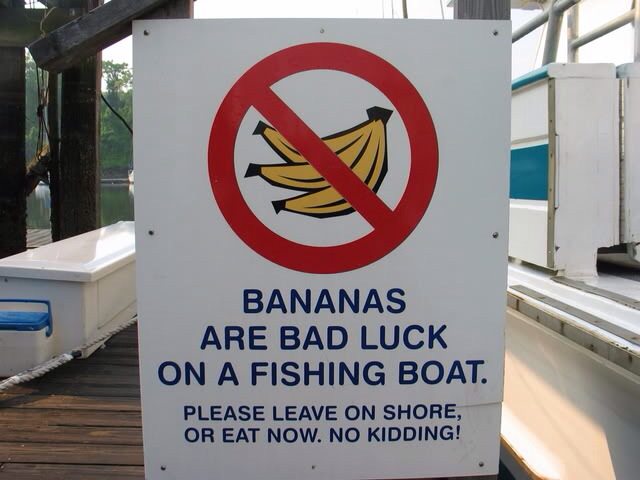 are bananas bad luck on fishing boats