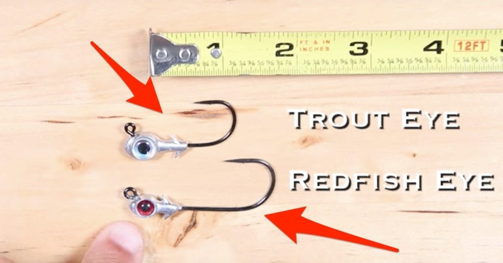 trout eye vs redfish eye jig head