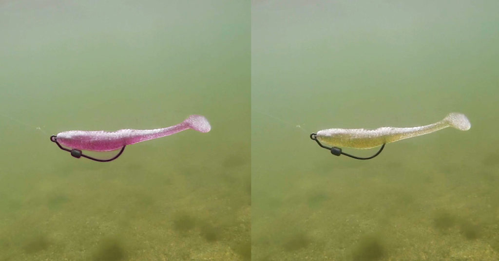 underwater lure color shift