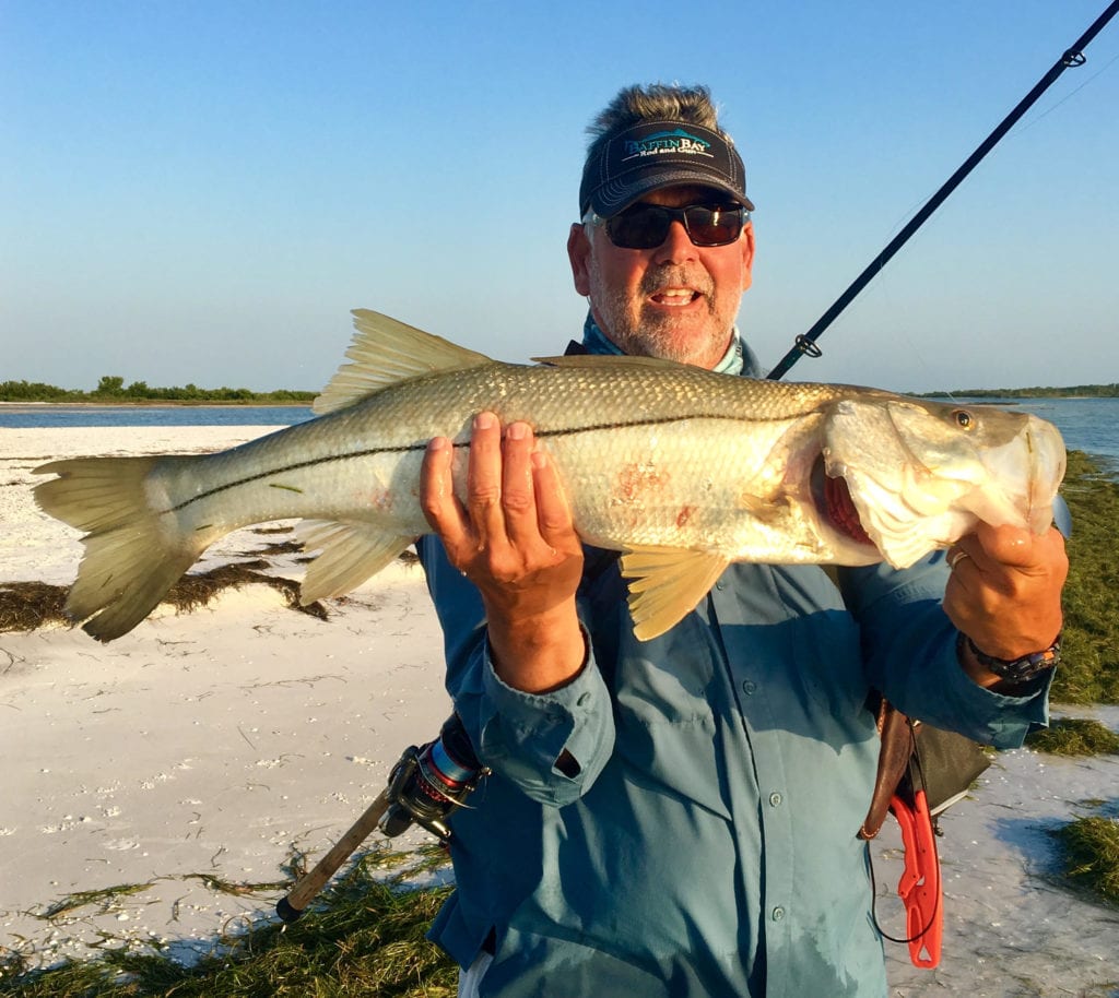 snook fishing from the beach